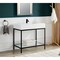 Anzzi 36 in. Console Sink in Matte Black with Matte White Counter Top CS-FGC001-MB - alternate 8